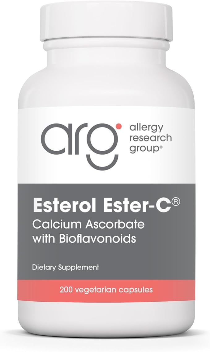 Allergy Research Group Esterol Ester C - Delivers 1.35 g Vitamin C - Buffered Vitamin C with Bioflavonoids &amp Quercetin - Immune &amp Antioxidant Support - 200 Servings - 200 Capsules