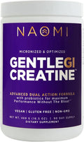 NAOMI Gentle GI Creatine with OPTIBIOME® Gut-Friendly Creatine Monohydrate for Muscle Strength Recovery &amp Mental Focus Non-GMO Clean Daily Creatine Supplement for Men &amp Women 90-Day Supp