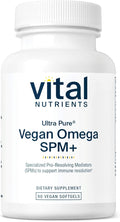 Vital Nutrients Ultra Pure® Vegan Omega SPM+ - Vegan Specialized Pro-Resolving Mediators (SPM) Omega-3 Supplement - Minor Joint Discomfort Relief* - Gluten Dairy Soy Free Non-GMO - 90 Mini Softgels