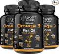 Health Dose Premium Omega 3 Fish Oil Triple Strength x 120 Softgels - Pack of 3