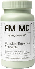 Amy Myers MD Digestive Enzymes Chewable – Complete Enzymes Support Leaky Gut Acid Reflux Gas Bloating Gluten Exposure – Amylase Lipase Lactase Alkaline Protease Sucrase + More – 180 Tablets