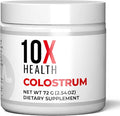 10X Health Bovine Colostrum Powder - Organic Colostrum Supplement Powder with Cat’s Claw Extract and Lactoferrin - Easy-Mix Unflavored for Immunity &amp Gut Support - 60 Servings