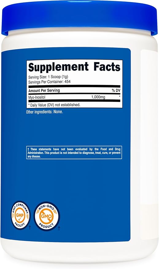 Nutricost Inositol Powder 1LB (454 Grams) - Gluten Free Non-GMO