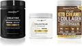 Keto Multi Collagen Peptides (16.2 oz) + Creatine Monohydrate Powder (500g) + Colostrum Powder (60g) Bundle – Unflavored Gluten-Free Non-GMO Clean Ingredient Formula