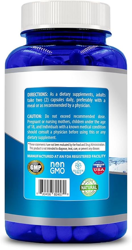 Natural Vitamin Quercetin Maximum Strength 1000mg 200 Capsules Gluten Free Non-GMO