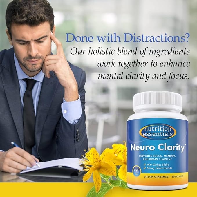 Nutrition Essentials Probiotic Dietary Supplement + Probiotics for Women and Men with Lactase Enzyme + Nootropic Brain Support Supplement