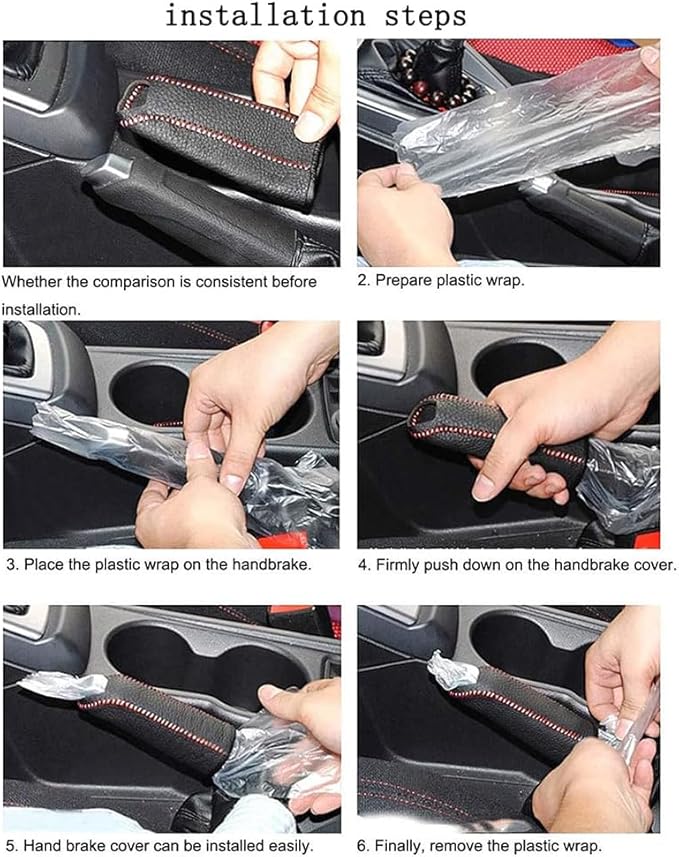 Leather Car Handbrake Cover for Mercedes Benz/AMG CLA Sedan C118 C117 CLA 35/CLA 45 45S/CLA200/CLA220d/CLA250/CLA250e/CLA260 Anti-Slip Handle Protector Cover InteriorBlue normal
