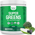 Nested Naturals Super Greens Daily Superfood Powder - Certified USDA Organic Green Powder w/20+ Whole Foods Spirulina PowderWheat &amp Barley Grass - Probiotics Fiber &amp Enzymes - Original Flav