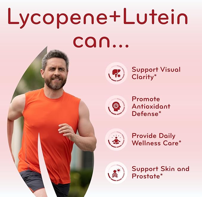 Lutein &amp Lycopene Carotenoids Supplement - High Absorption Lutein and Lycopene Supplements for Men &amp Women for Antioxidant Skin and Eye Health Support - Formulated in American cGMP Lab (200 Ca
