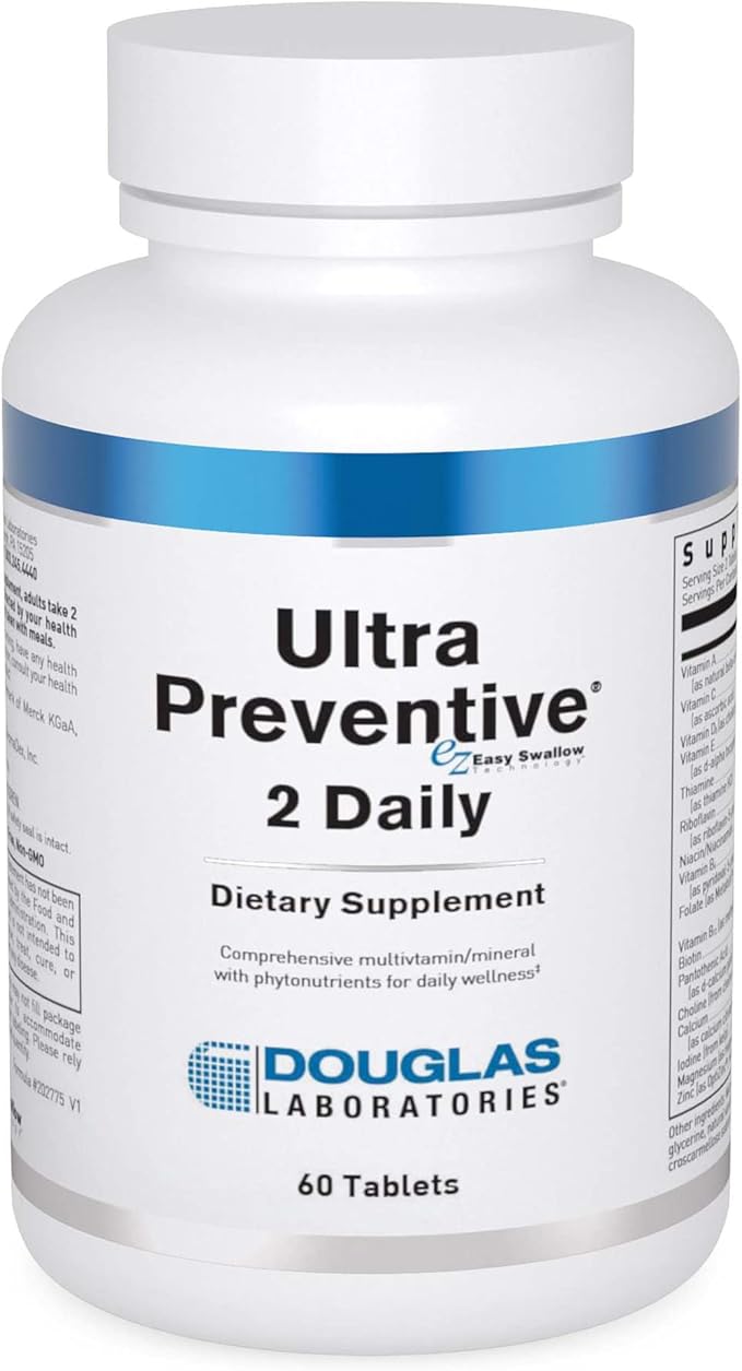 Douglas Laboratories Ultra Preventive 2 Daily | Multivitamin and Mineral Supplement to Support Energy Production Immune Function and Overall Health* | 60 Tablets