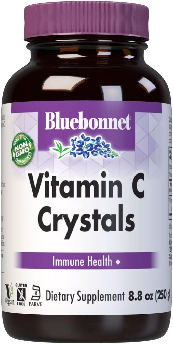 Bluebonnet Nutrition Vitamin C Crystals for Immune Health for Antioxidant Protection Soy Free Gluten Free Non-GMO Kosher Dairy Free Vegan Powder 8.8 oz (250 g)