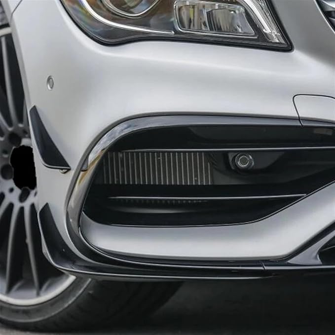 Kiyah Car Front Bumper Lip Splitter Diffuser Lip Compatible for Mercedes Benz CLA-Class C117 CLA200 220 2016 2017 2018 2019 Body Kit Spoiler