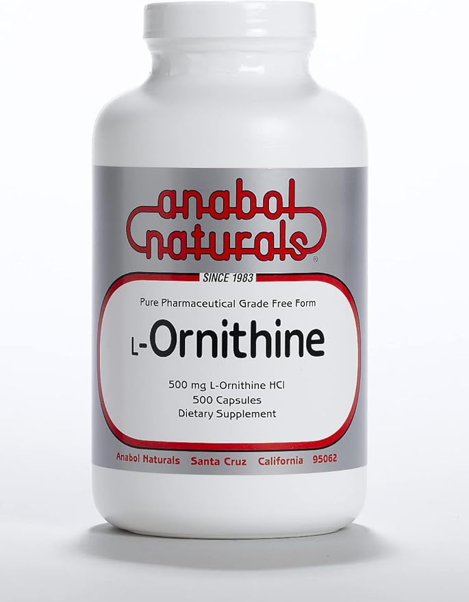 Anabol Naturals L-Ornithine 500 Capsules 500mg Free Form