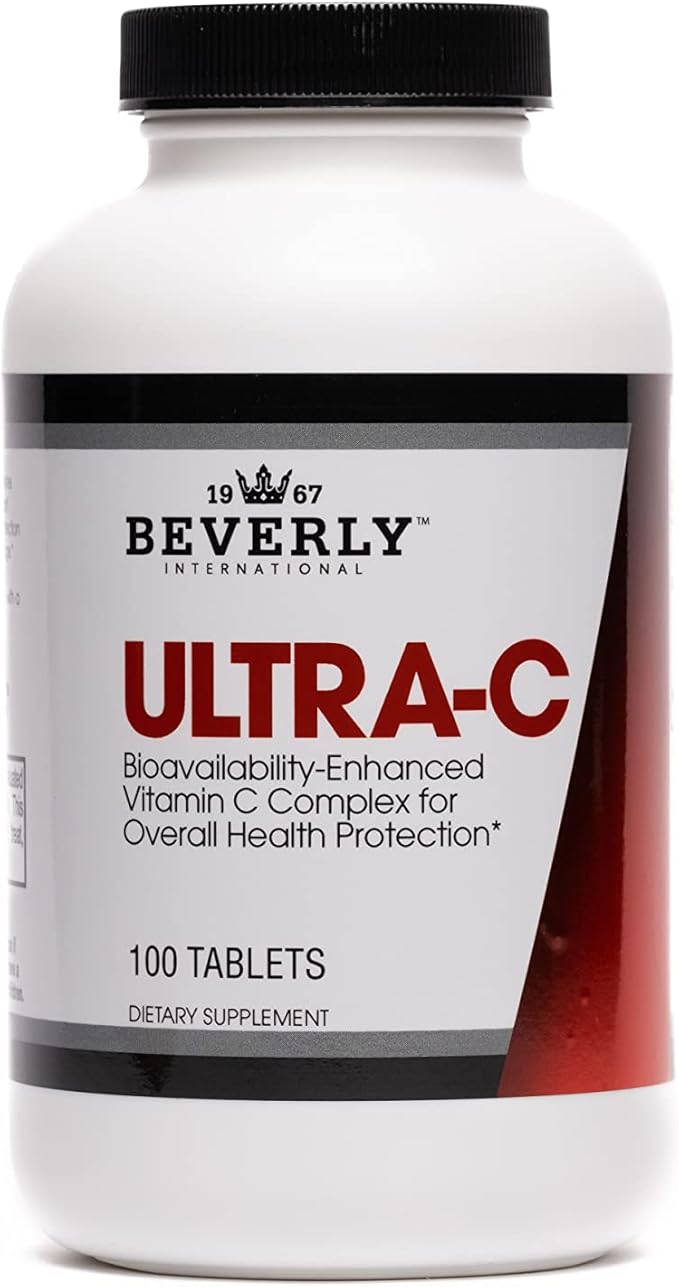 Beverly International Ultra-C 100 Sustained-Release Vitamin C Tabs. Ideal for Overall Wellness and Recovery. Pharmaceutical Grade Boost Your C