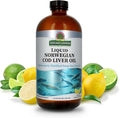 Nature's Answer Cod Liver Oil Liquid Supplement 16-Fluid Ounces | Promotes a Healthy Heart &amp Brain | Cognitive and Cardiovascular Support | Great Tasting (Pack of 1)