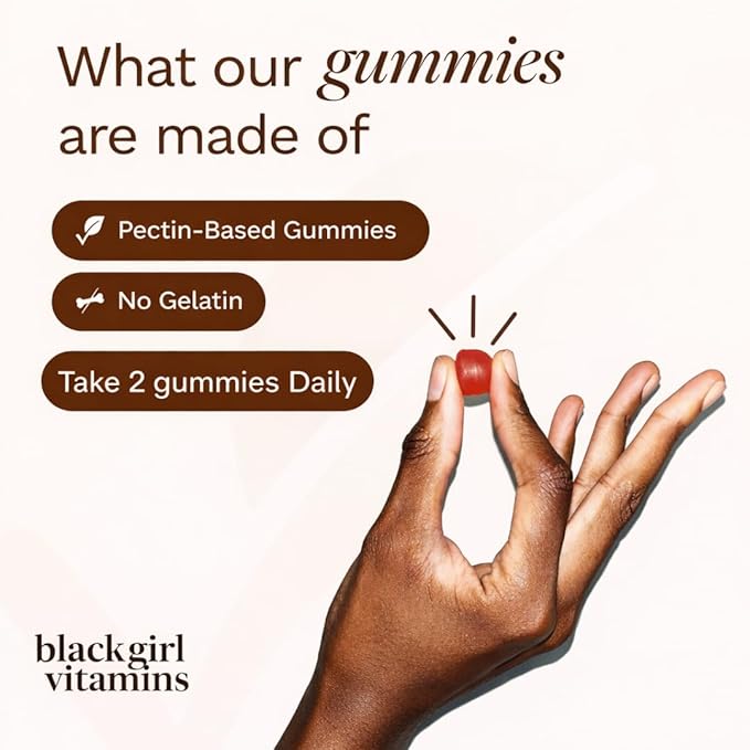 Black Girl Vitamins Once a Day - Womens Multivitamin Gummy - Vitamin A B C E and Zinc. Multivitamin for Women Immune Support. Vegan Gluten-Free. Made in The USA (30 Day Supply Strawberry)
