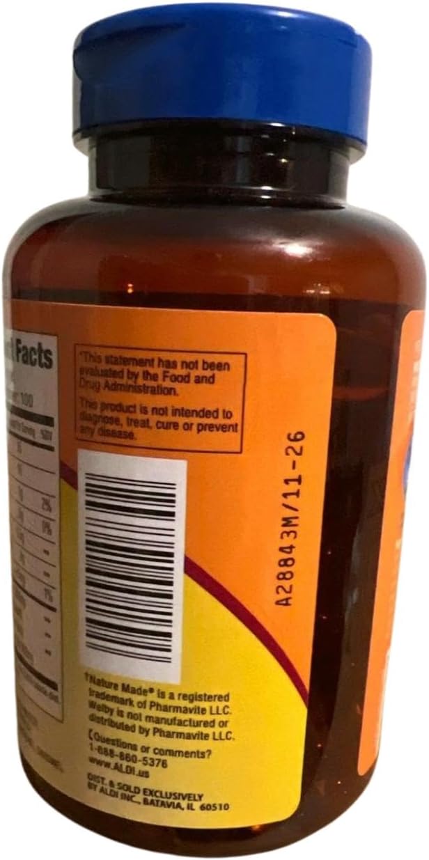 Generic Omega-3 Fish Oil Concentrate 1200mg 100 Softgels Promotes Healthy Heart Mercury-Free Dietary Supplement Yellow