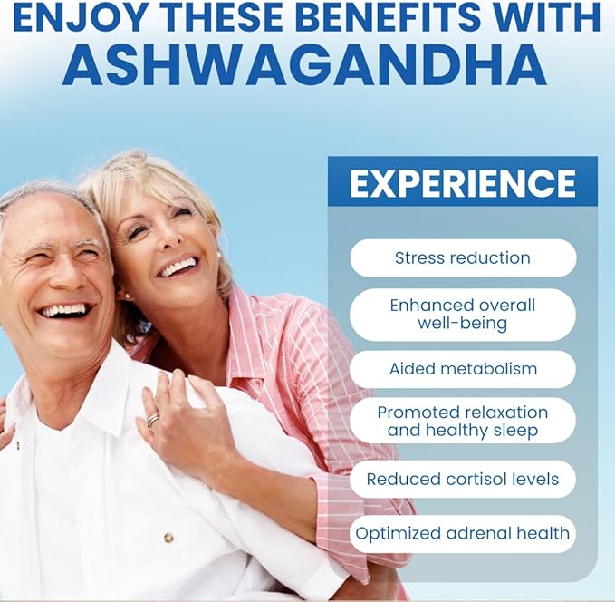 Well of Life Ashwagandha Supplements 1300mg Per Serving – with Black Pepper Extract for Calm Focus &amp Sleep Support | 60 Vegan Capsules Non GMO GMP Certified USA Made