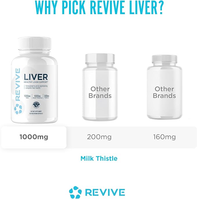 Revive MD Natural Liver Cleanse Detox &amp Repair &amp Heart Support Supplement Bundle