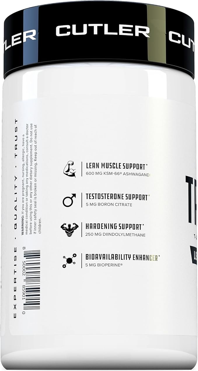 TRIUMPH Testosterone Booster for Men: Best Test Booster and Estrogen Blocker for Men with DIM KSM 66 Ashwagandha and Boron Citrate Build Natural Lean Muscle Mass and Strength 56 Veggie Capsules