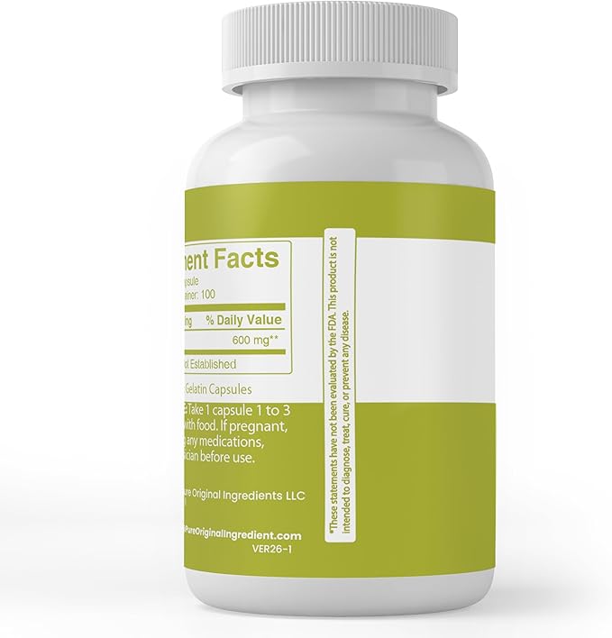 Malic Acid (100 Capsules) Alpha Hydroxy Acid Always Pure Lab Verified