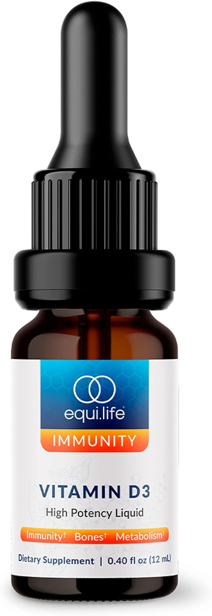Equilife Vitamin D3 Liquid Drops High Potency Vitamin D Liquid with Healthy Fats for Easy Digestion Supports Immune Function and Overall Health Gluten Free Vegan Non GMO 0.40 fl oz