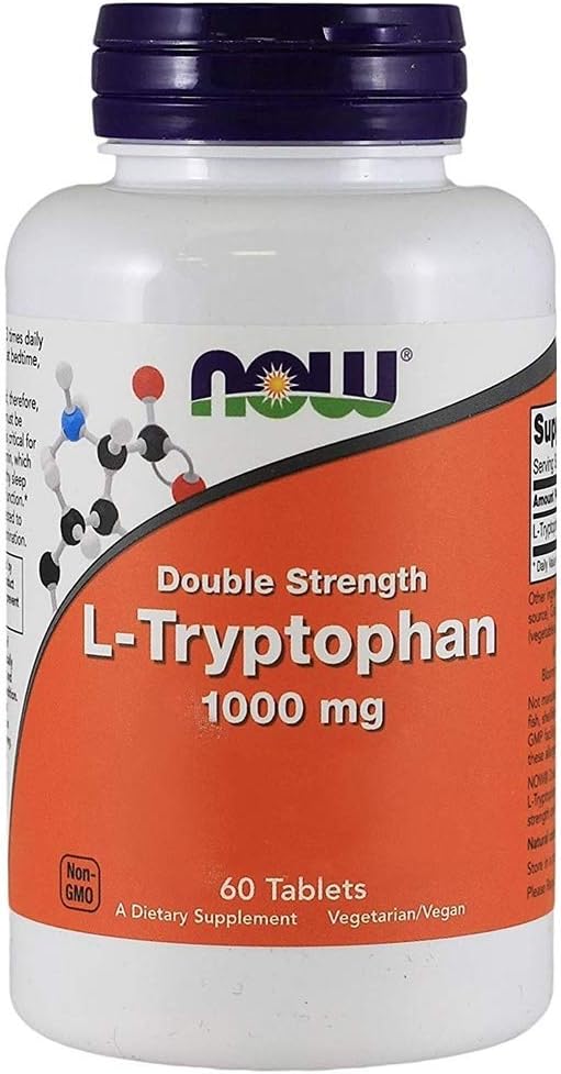 NOW Foods - Now Foods L-tryptophan 1000mg Tablets 60-Count [Health and Beauty](Pack of 2)