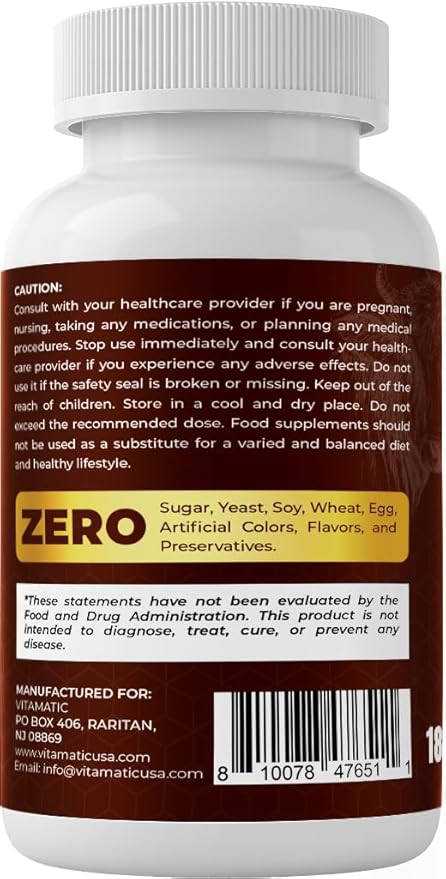 Vitamatic Grass-Fed Beef Spleen180 Capsules – Freeze-Dried Non-GMO Bovine Liver Supplement – Pasture-Raised Glandular-Based Formula