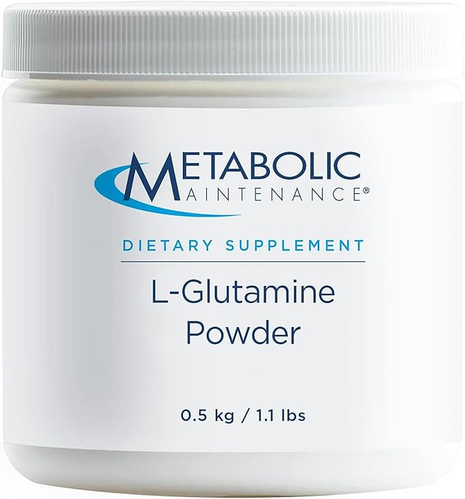 Metabolic Maintenance L-Glutamine Powder - 1000mg Pure Amino Acid Supplement Easy Drink Add-in - Support for Gut + Intestinal Health Exercise + Muscle Recovery (500g / 500 Servings)