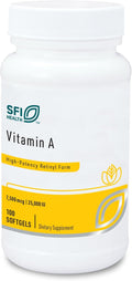 Klaire Labs SFI Health Vitamin A - High Potency 25000 IU Dose (7500mcg RAE) from Fish Liver Oil Preformed Retinol Form (100 Softgels)