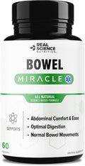 Real Science Nutrition Offers Bowel Miracle: Natural Solution for Gut Health Abdominal Discomfort Lower Bowel Formula Aiding IBS and Chronic Bloating