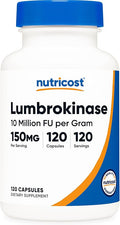 Nutricost Lumbrokinase Capsules 150 mg (120 Capsules) - Gluten-Free GMO-Free 3rd Party Tested