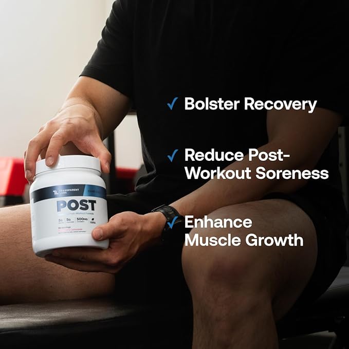 Transparent Labs Post - Post-Workout Recovery Muscle Builder w/L-Glutamine Creatine Monohydrate &amp Carnipure L-Carnitine L-Tartrate for Muscle Recovery &amp Building - 30 Servings Orange