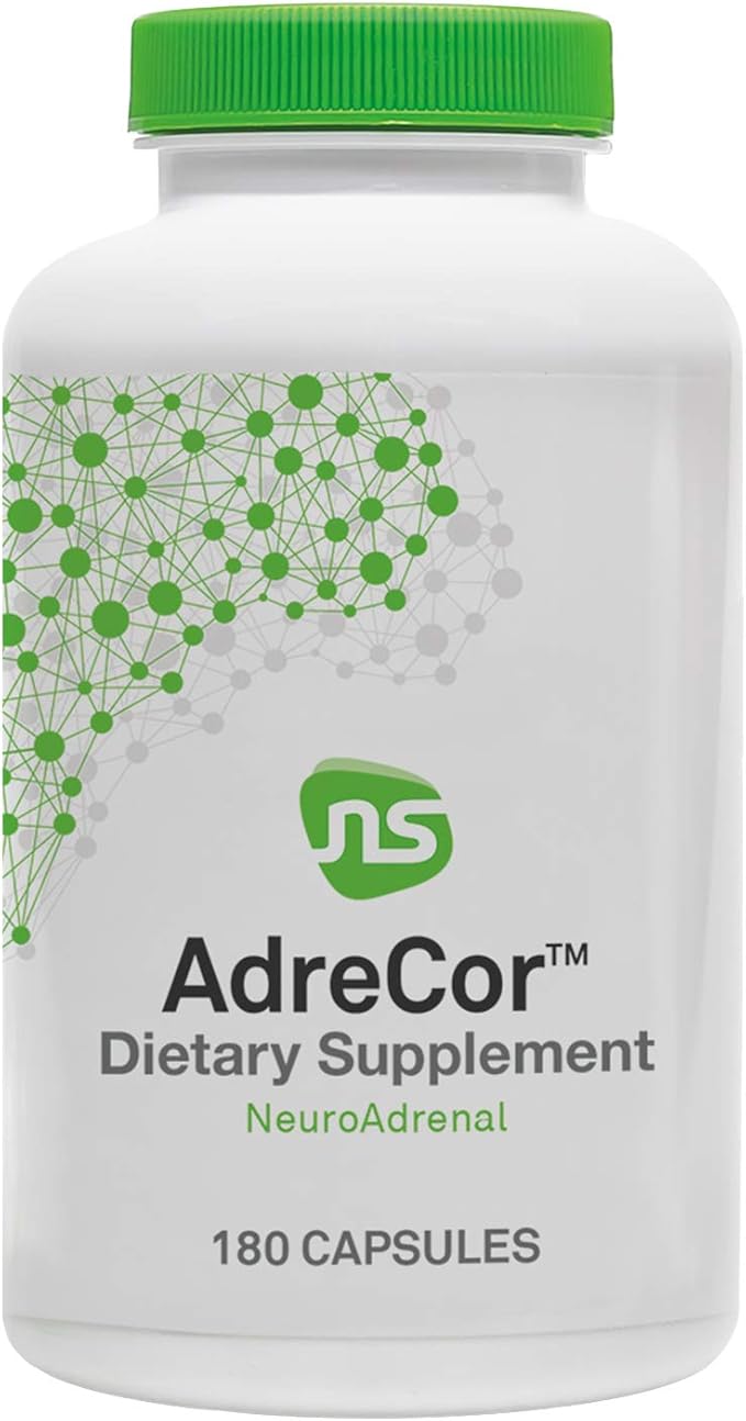 Neuroscience AdreCor - Adrenal Support Supplements with Rhodiola L-Tyrosine B Vitamins &amp Magnesium - Cortisol Detox for Women &amp Men for Stress Fatigue and Energy Support (180 ct)