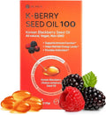 KIM'S TABLE Black Seed Oil Healthy Immune Supports K-Berry Korean BlackBerry antioxidant Seed Oil 30 Capsules (0.53 oz) Vegan Antioxidant Complex 복분자종자유 Non-GMO Patented Made in Korea