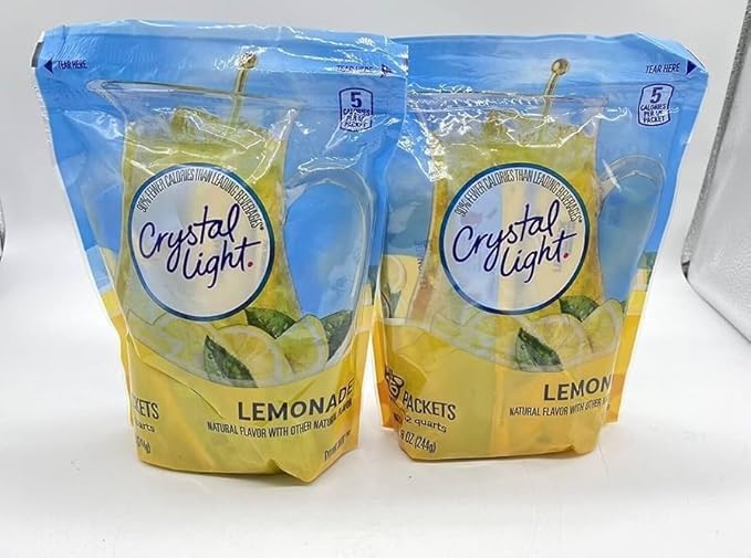 Crystal Light Lemonade Drink Mix - 8.6 oz - 16 ct - 2 pk ( 32 ct total) packed by TOOZOON