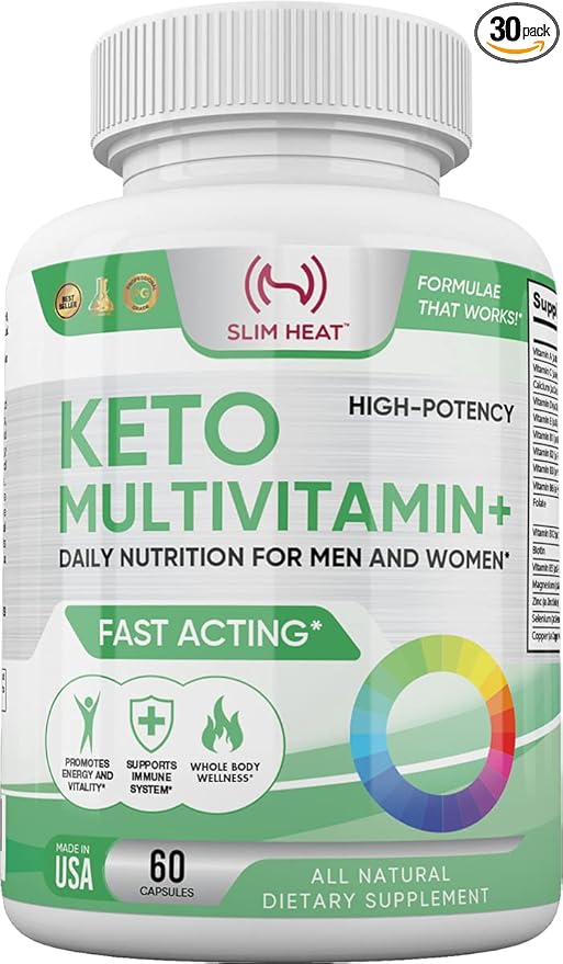 Keto Multivitamin for Women and Men - 35 Potent Pure Ingredients - Vitamin C Vitamin D Vitamin A Vitamin E and Zinc for Immune Support - Non GMO Gluten Free Sugar Free All Natural - 30 Day