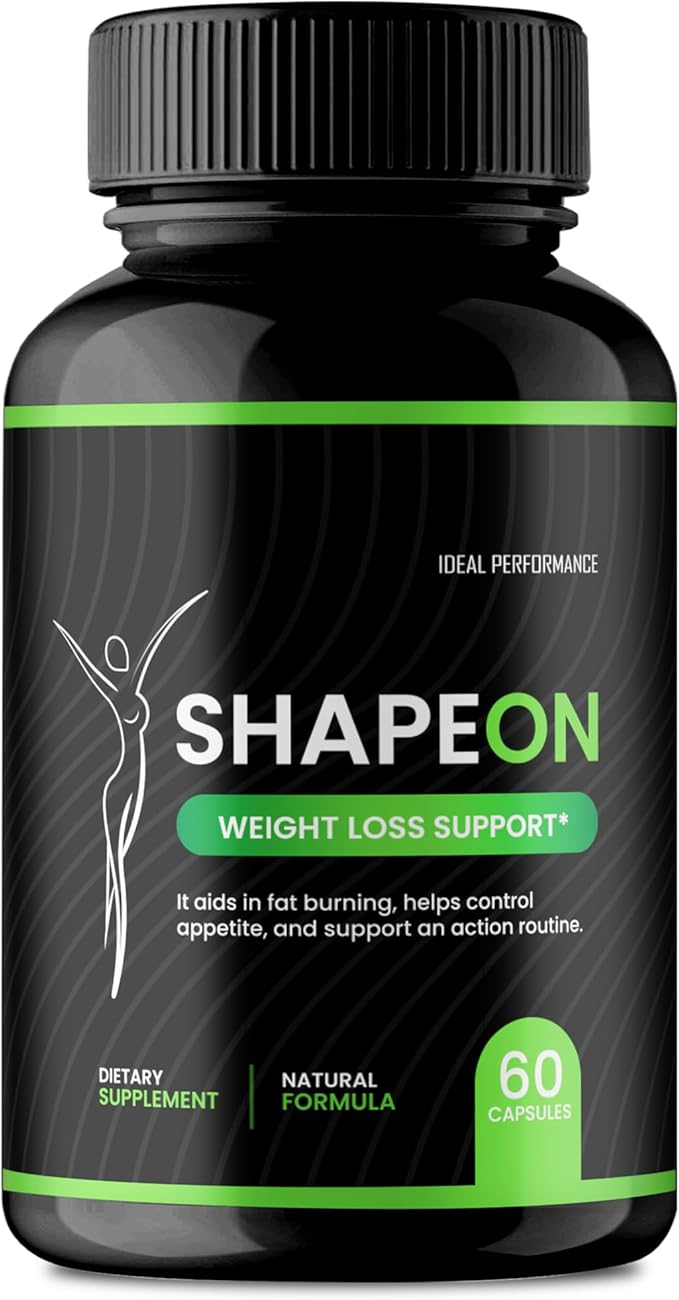 ShapeOn Capsules Official ShapeOn Supplement Pills with All Natural Ingredients - Maximum Strength Advanced Formula Overall Health &amp Wellness Premium Shape-On Support Reviews (60 Capsules)