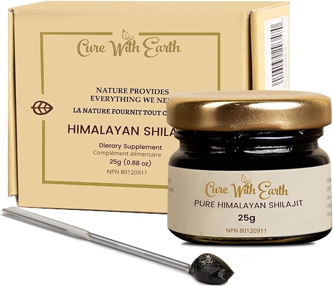 CWE Pure Organic Himalayan Shilajit Resin 25g | Tested for Safety | Natural Source of Fulvic Acid &amp Trace Minerals