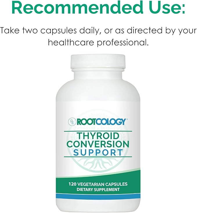 Rootcology by Izabella Wentz | Thyroid Conversion Support | Specialized Blend of Nutrients and Herbs for Thyroid Support | 120 Capsules 60 Servings
