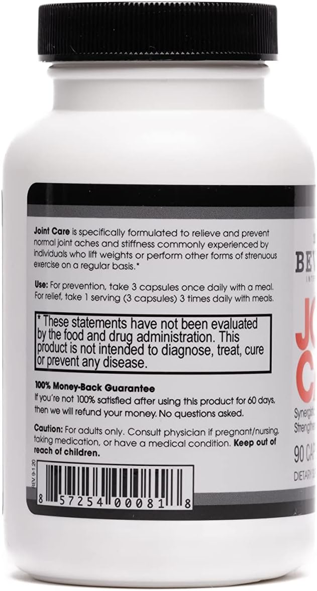 Beverly International Joint Care 90 Capsules. All Over Joint Support. 3-Stage Formula with Glucosamine Chondroitin MSM Hyaluronic Acid. Supports Joint Comfort Mobility &amp Active Lifestyles.