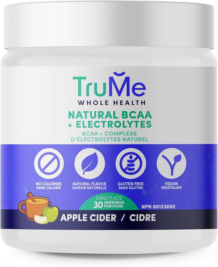 TruMe BCAA Powder with Electrolytes - Sugar Free Amino Acids Supplement - Apple Cider - Informed Sport Certified Post Workout Recovery - 30 Servings