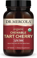 Dr. Mercola Organic Chewable Tart Cherry - Antioxidant Support - Made from Whole-Fruit Montmorency Cherries - USDA Organic - Stevia Sweetened - 30 Tablets