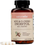 NatureWise Myo-Inositol &amp D-Chiro Inositol Supplement for Women - Fertility Supplements for Women - Ideal 40:1 Ratio - Myo Inositol 2000mg - Non-GMO Vegan USA Manufactured - [30-Day Supply]