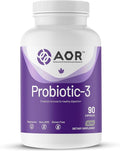 AOR Probiotic 3 90 Capsules – 30-45-Day Supply for Daily Digestive Balance &amp Gut Health Shelf-Stable Gluten-Free Non-GMO