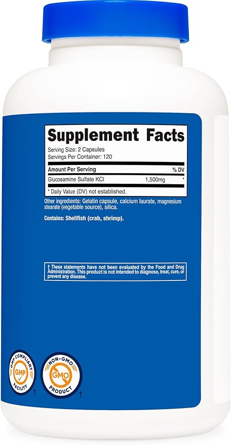 Nutricost Glucosamine Sulfate 750mg 240 Capsules (2 Bottles) (1500mg Per Serving)