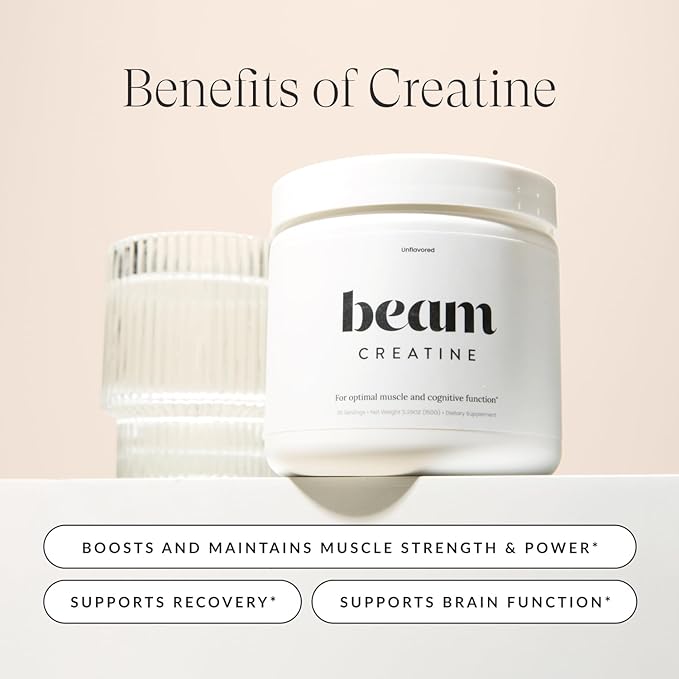 Beam Creatine + Colostrum Bundle – Micronized Creatine Monohydrate for Strength Power &amp Recovery with Grass-Fed Bovine Colostrum for Immune Gut Health &amp Muscle Support – Third-Party Tested