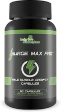 Surge Max Pro - Muscle Growth Formula - Enhance Power Strength Stamina &amp Energy - Explosive Muscle Pump - Big Gains - Aid Oxygen &amp Nutrient Delivery to Muscles - L-Arginine - Build Muscle M