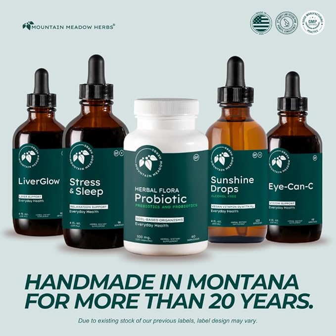 Mountain Meadow Herbs Herbal Flora Probiotics and Prebiotics: Soil-Based probiotic -120 Capsules