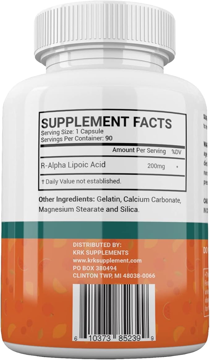 3 Bottles R-ALA R-Alpha Lipoic Acid 200mg 270 Total Capsules